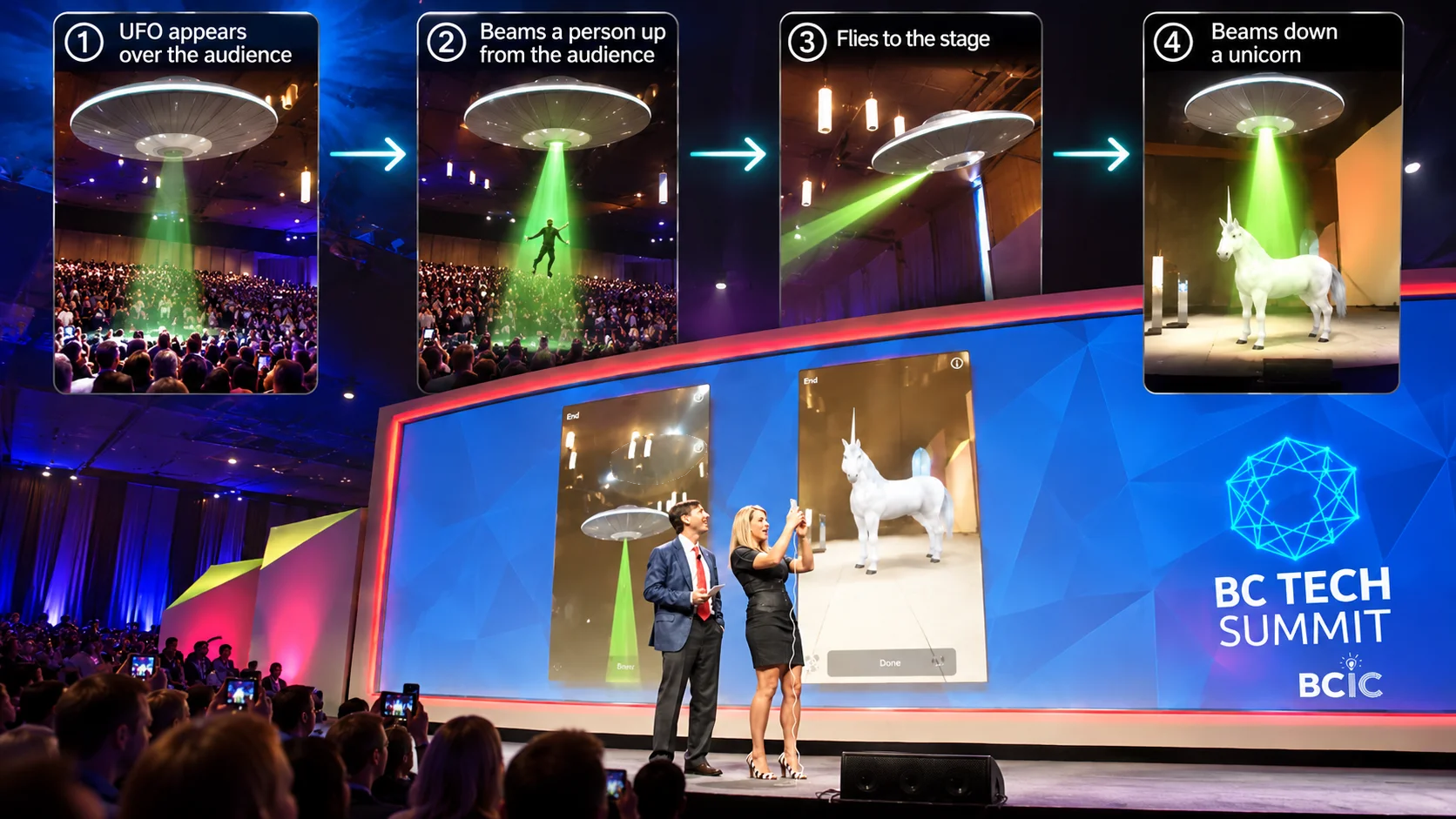 QuestUpon augmented reality opening experience at the 2016 BC Tech Summit