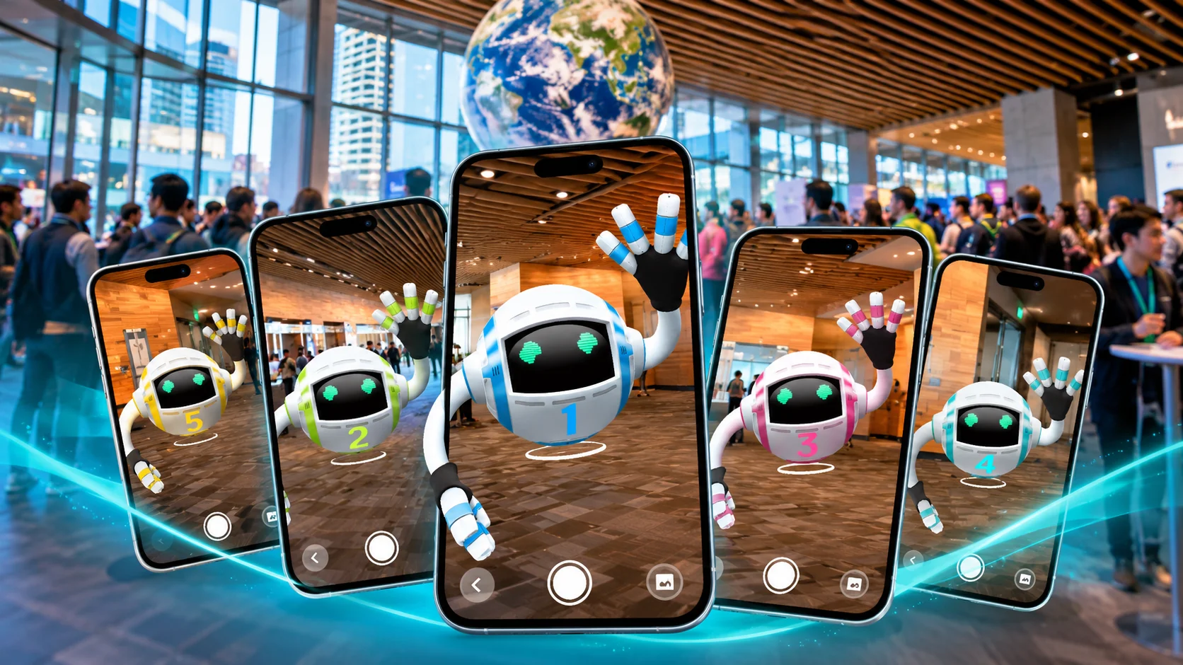 QuestUpon BC Tech Summit augmented reality QuestBots engaging attendees during an interactive event scavenger hunt