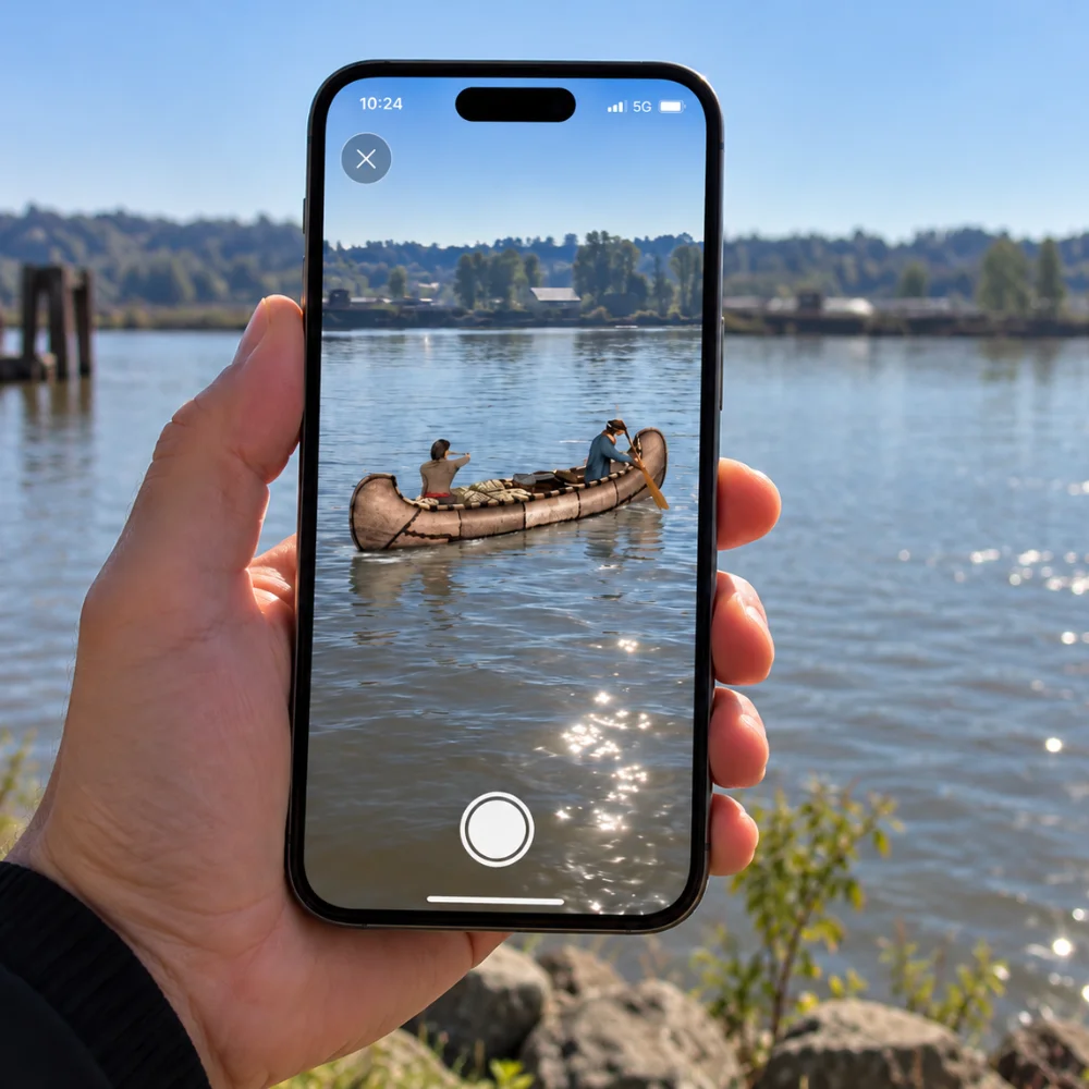 QuestUpon augmented reality experience bringing Kwantlen First Nation history to life along the New Westminster waterfront